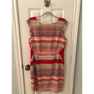 Antonio Melani Multicolor Geometric Workwear Dress